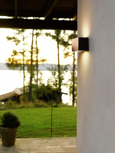 Check Outdoor wall lamp ASKER Big 1302BL Black RAL-9005 5.2W 3000K - NORLYS.