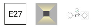 ASKER Big 1303 black 9005 E27 outdoor wall lamp Norlys small 4