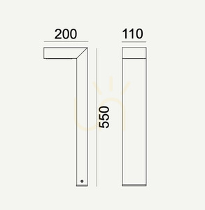 Outdoor Post Light NORLYS Asker 1310BL LED 7.2W 3000K Black 55 cm small 17