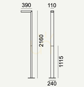 Asker Pole Pro 1361 Aluminum Led 8.4W 3000K Eei D small 8