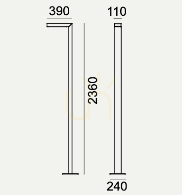 Display ASKER garden / park lantern - premium - Field 12W 3000K 236cm 1363BL black - NORLYS ASKER garden / park lantern - premium - Field 12W 3000K 236cm 1363BL black - NORLYS