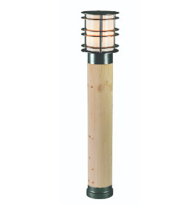 Check Norlys Stockholm Outdoor Post Light Black Wood 85cm E27 1423BL