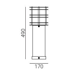 Stockholm 1426 Galvanized Led 8.5W 3000K 85Cm Eei D small 1