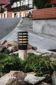 Light post ALTA 85cm E27 1443B Black RAL9005 Norlys small 3