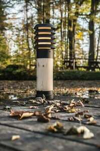 Light Post Wood ALTA 1450B E27 RALBlack 9005 Norlys. small 1