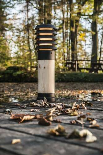 Check Lighting Post ALTA 1453B E27 Black RAL9005 Norlys