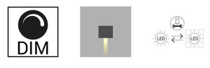 LILLEHAMMER 1584WH outdoor wall lamp white LED 4W 3000K - NORLYS small 2