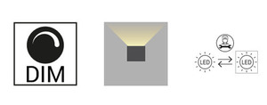 Outdoor wall lamp LILLEHAMMER 1587AL aluminum RAL-9006 4W 3000K - NORLYS. small 9