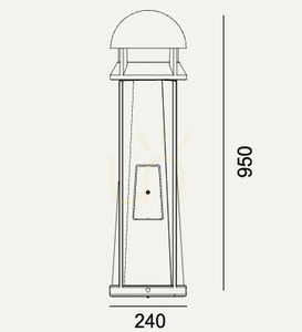NORLYS NARVIK II 1853GR LED bollard 22.2 W 4000 K 95 cm graphite small 7