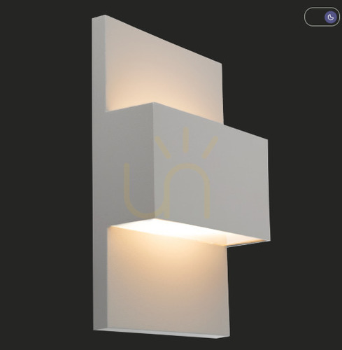 Check Norlys GENEVE 1879AL LED Outdoor Wall Light, Light Grey RAL 9006, 8.2 W, 3000 K