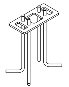 Concrete Anchor NORLYS 1907 for Molde, Asker and Trysil Bollards, Galvanised Steel small 0