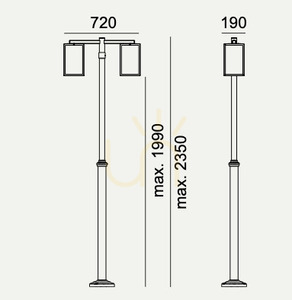 Lofoten 1947 Black E27 Led 2X 11W small 1