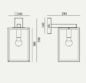 LOFOTEN Down 1949 outdoor wall lamp Black E27 11W small 2