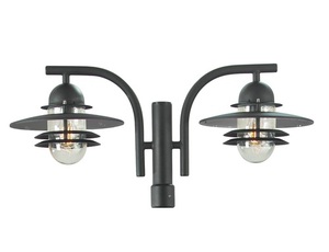NORLYS Oslo Outdoor Pole Light Black E27 2x9W LED IP55 2014BL small 0