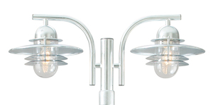 Outdoor Pole Light NORLYS Oslo Galvanized E27 2x57W 2014GA small 0