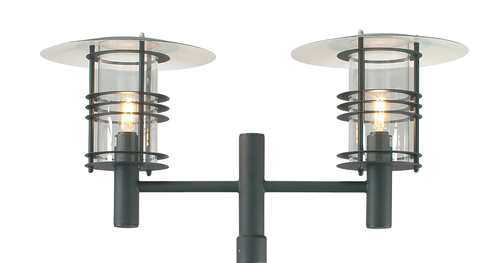 Check Outdoor Wall Lamp NORLYS Stockholm Black E27 2x77W 2016BL