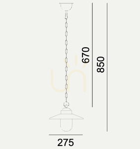 Outdoor Pendant Light NORLYS Karlstad White E27 230A/WH small 1