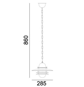 Oslo 240 A Black 9005 Norlys E27 Outdoor Pendant Lamp small 1
