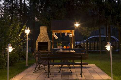 Check Outdoor Post Light NORLYS Oslo 245BL Black E27 LED IP55 118 cm 245BL