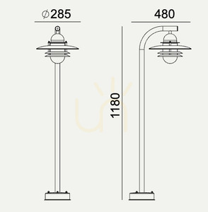 Outdoor Post Light NORLYS Oslo 245BL Black E27 LED IP55 118 cm 245BL 4 Outdoor Post Light NORLYS Oslo 245BL Black E27 LED IP55 118 cm 245BL small 4