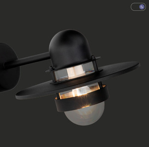 Outdoor wall lamp BERGEN 270B E27 Black 9005 Norlys small 1