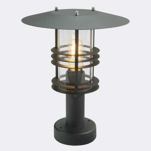 Check Outdoor Post Light Stockholm NORLYS Black 34.5 cm E27 284BL