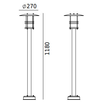 Check STOCKHOLM 285BL Standing Garden Lamp Black 118cm E27 - NORLYS.