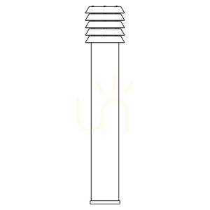 NORLYS Alta 291BL black bollard light E27 85 cm IP65 small 4