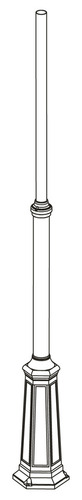 Check Lamppost NORLYS White 120-220 cm 3010WH