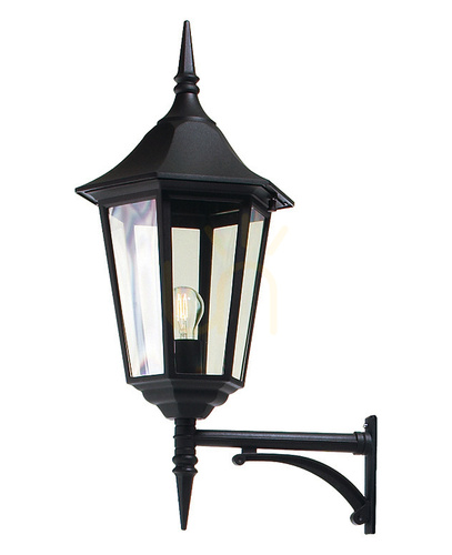 Check NORLYS Modena Big 3024BL Black Pole-Mounted Lantern on Bracket Arm, E27