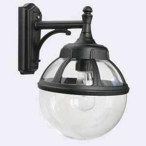 Outdoor sphere wall lamp BOLOGNA 310B E27 Black RAL9005 Norlys. small 0