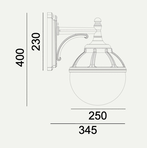 Check Outdoor Wall Lamp NORLYS Bologna 310 White E27 LED 9W IP54 310WH
