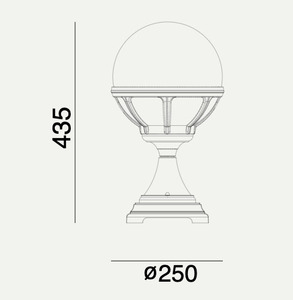 Bologna 312WH globe garden lamp white E27 43.5 cm Norlys small 1