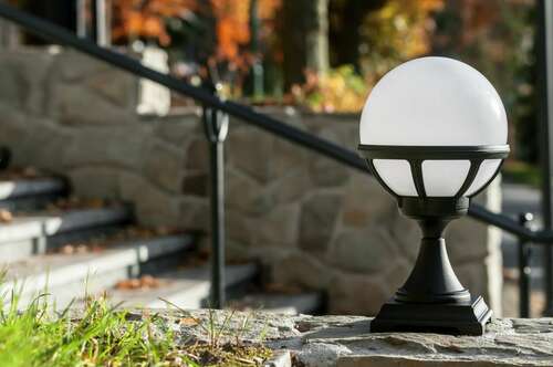 Check Bologna 313 Sphere Light Post Black 9005 Norlys