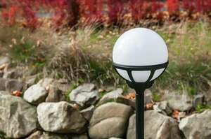 BOLOGNA 315B E27 Black RAL9005 Norlys Sphere Light Post. small 3