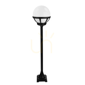 Bollard Light NORLYS Bologna 315BL Black RAL 9005, Opal Globe, E27, 117.5 cm small 4