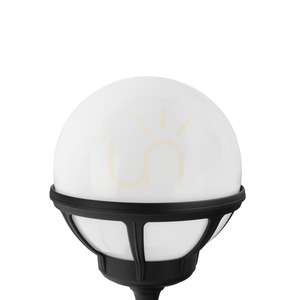 Bollard Light NORLYS Bologna 315BL Black RAL 9005, Opal Globe, E27, 117.5 cm small 5