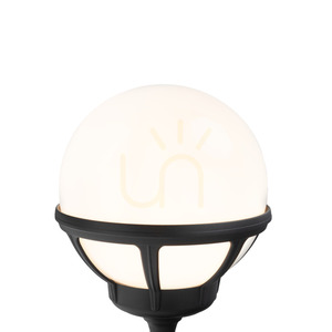 Bollard Light NORLYS Bologna 315BL Black RAL 9005, Opal Globe, E27, 117.5 cm small 8
