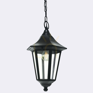 NORLYS Modena 351A/BL outdoor pendant lantern, black, on a chain, E27, IP54 small 0