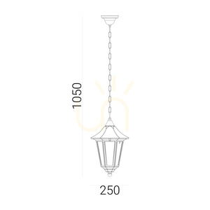 NORLYS Modena 351A/BL outdoor pendant lantern, black, on a chain, E27, IP54 small 2