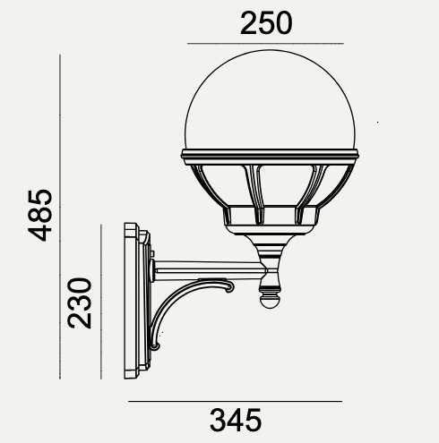 Check Outdoor Wall Lamp NORLYS Bologna 360 White E27 LED IP54 360WH