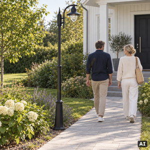 COMO 371BL garden and park lantern E27, black, adjustable 182–249 cm – Norlys small 4