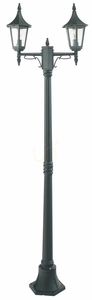 NORLYS Rimini 402BL Black Outdoor Post Light, two lanterns, 2×E27, 188 cm small 1