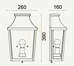 Outdoor wall lamp IP54 LONDON 497WH E27 white - premium NORLYS small 1