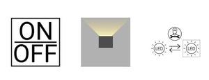 Outdoor wall light Voss 5036AL light grey RAL 9006 LED 10.5W 4000K - NORLYS small 4