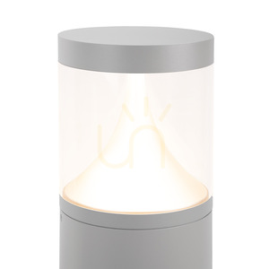 Norlys Egersund 5068AL bollard light, light grey RAL 9006, LED 20.3 W 3000 K, DALI2, 108 cm small 6