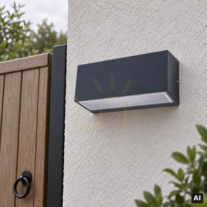Outdoor wall light ASKER 5102GR graphite LED 8W 4000K IP65 Norlys small 6