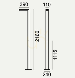 Asker Pole 5126 Black 2Xled 18W 4000K 2 Asker Pole 5126 Black 2Xled 18W 4000K small 2