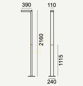 Asker Pole Pro 5166 Aluminum Led 8.4W 4000K Eei D small 7