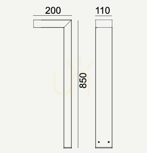 Outdoor Post Light NORLYS Asker 5210AL Aluminum 85 cm 10W 3000K LED small 15
